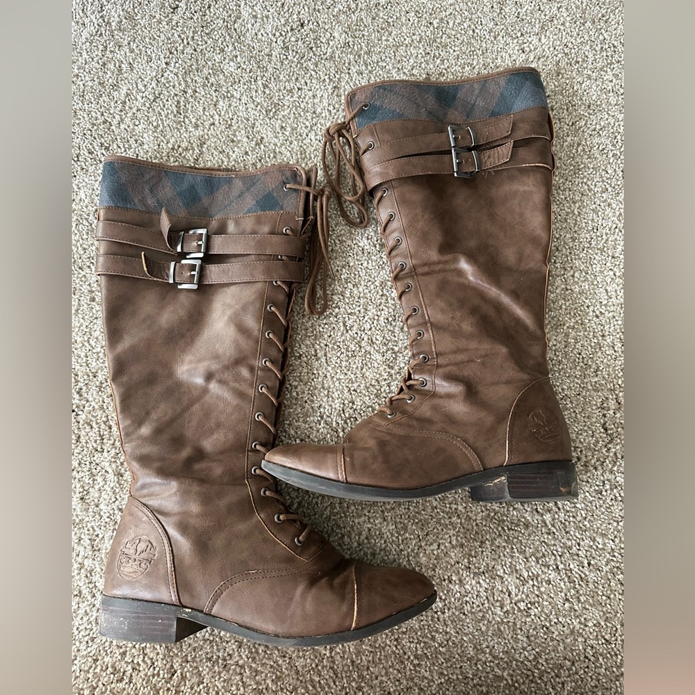 Torrid Outlander Logo Thistle Riding Boot Size 10WW